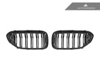 Kies-Motorsports AutoTecknic USA AutoTecknic Carbon Fiber Front Grille Set - G30 5-Series Pre-LCI