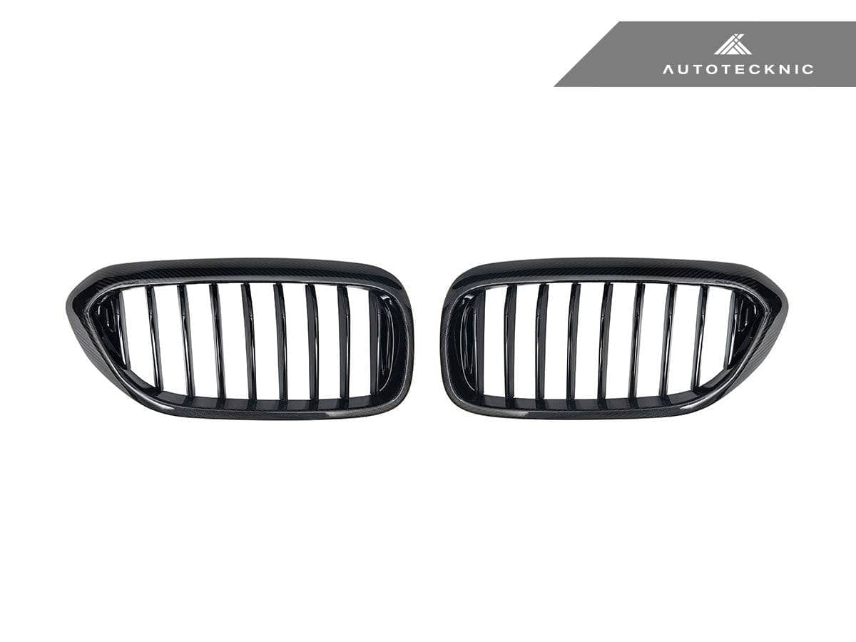 Kies-Motorsports AutoTecknic USA AutoTecknic Carbon Fiber Front Grille Set - G30 5-Series Pre-LCI OEM Single-Slats Design