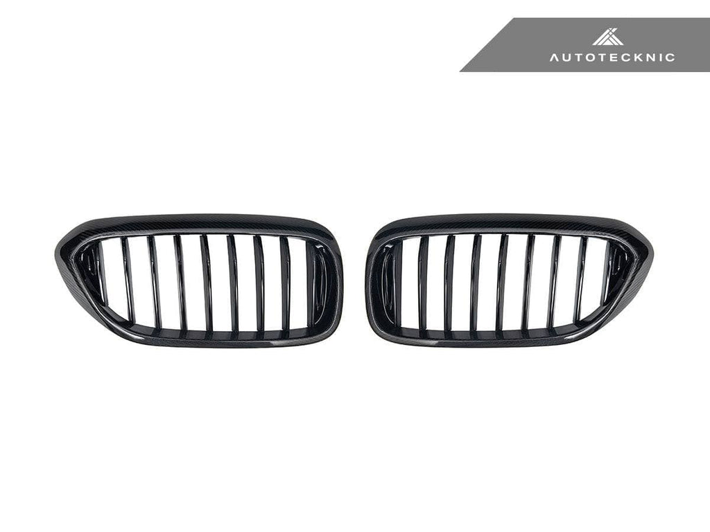 Kies-Motorsports AutoTecknic USA AutoTecknic Carbon Fiber Front Grille Set - G30 5-Series Pre-LCI OEM Single-Slats Design