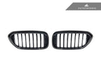 Kies-Motorsports AutoTecknic USA AutoTecknic Carbon Fiber Front Grille Set - G30 5-Series Pre-LCI OEM Single-Slats Design