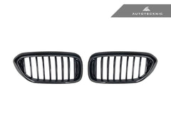 Kies-Motorsports AutoTecknic USA AutoTecknic Carbon Fiber Front Grille Set - G30 5-Series Pre-LCI OEM Single-Slats Design