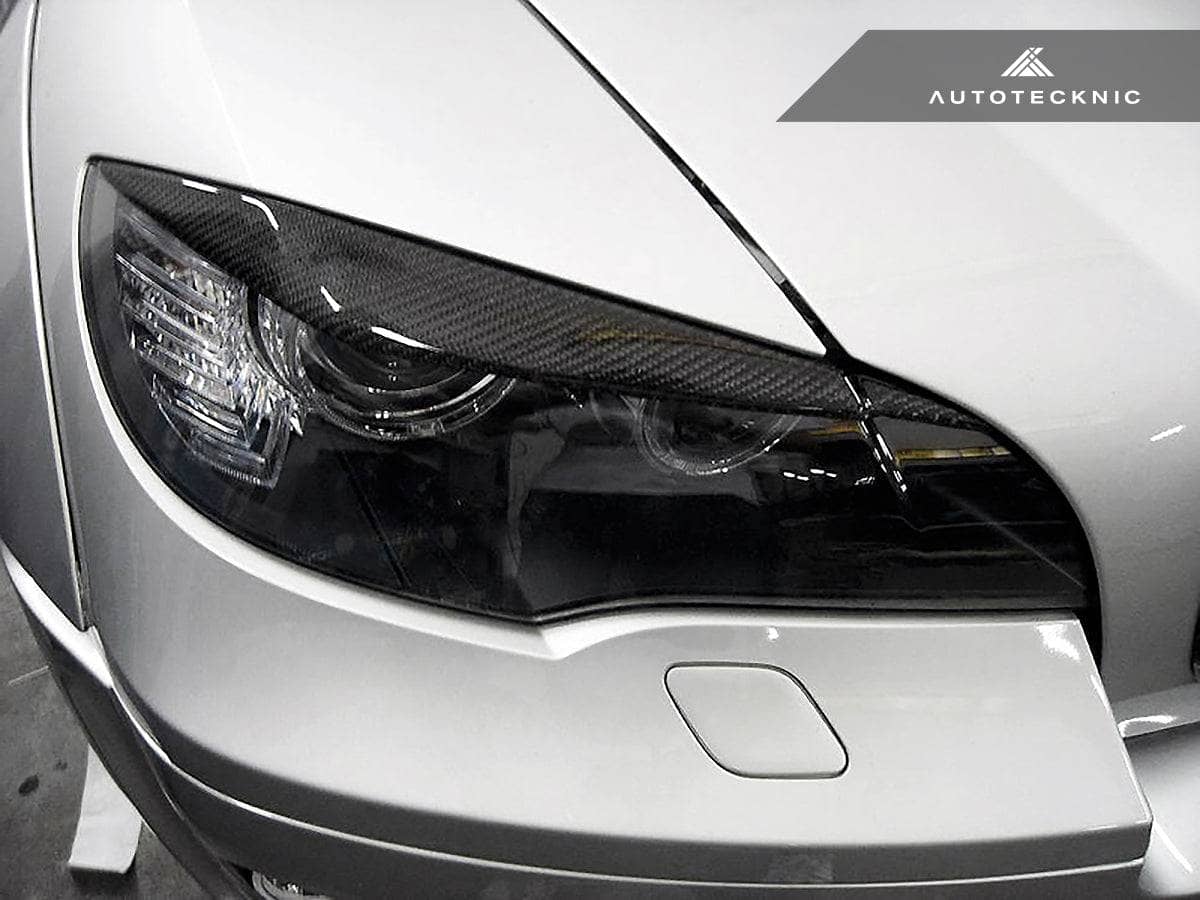 Kies-Motorsports AutoTecknic USA AutoTecknic Carbon Fiber Headlight Trim Set - BMW E70 X5 | X5M | E71 X6 | X6M