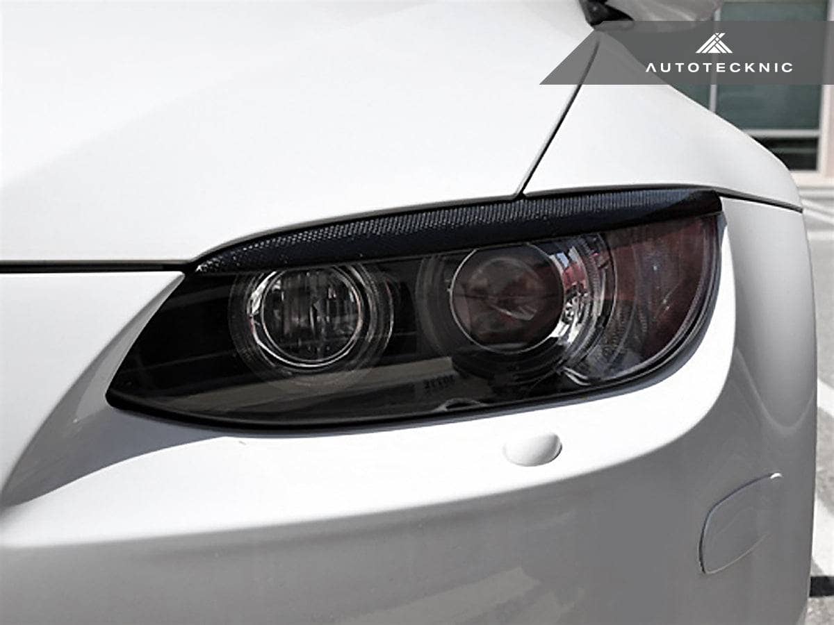 Kies-Motorsports AutoTecknic USA AutoTecknic Carbon Fiber Headlight Trim Set - BMW E92/ E93 M3 & 3-Series Coupe/ Convertible Pre-LCI