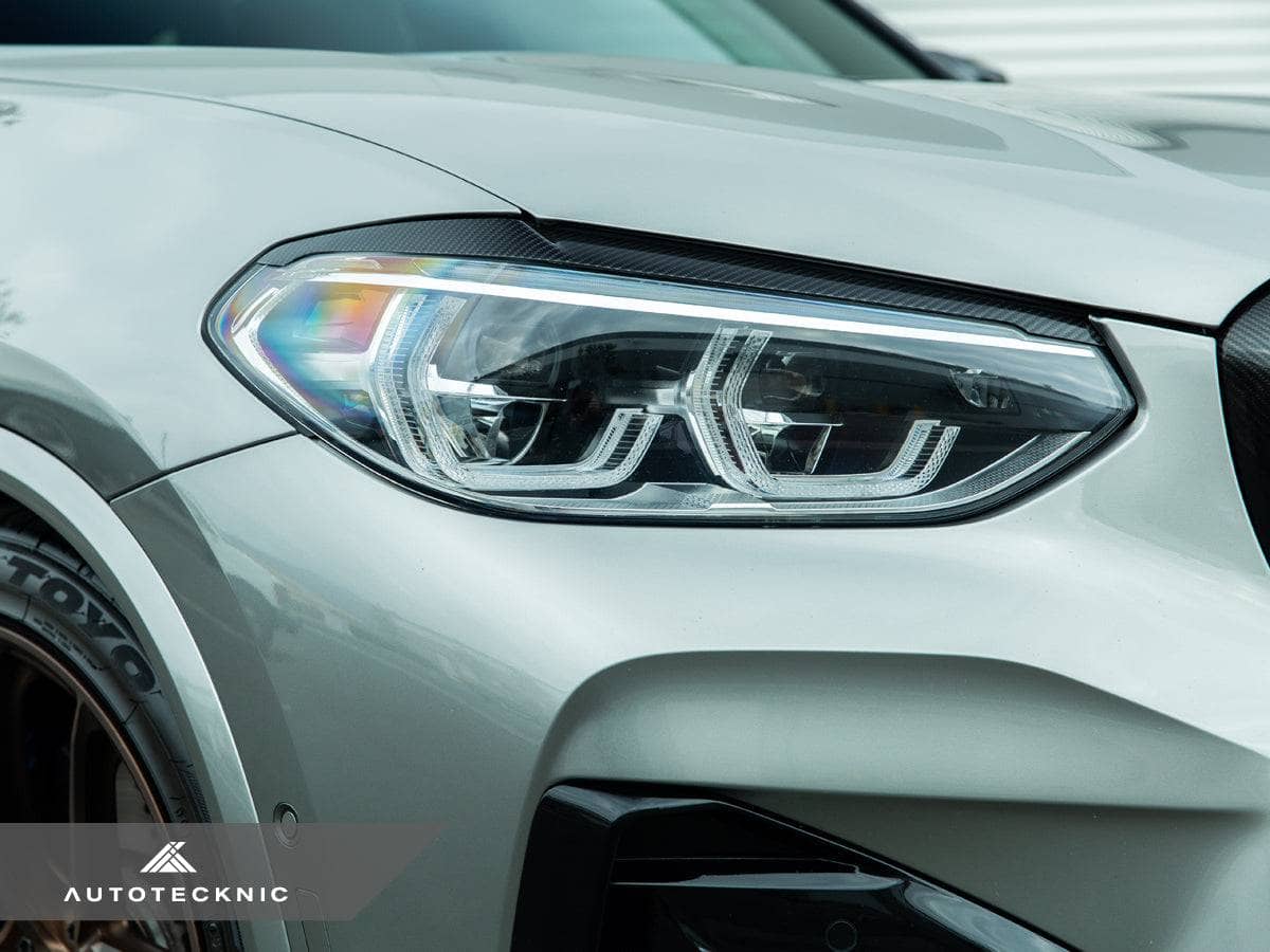 Kies-Motorsports AutoTecknic USA AutoTecknic Carbon Fiber Headlight Trim Set - BMW G01 X3 / G02 X4