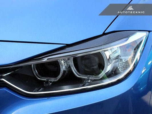 Kies-Motorsports AutoTecknic USA AutoTecknic Carbon Fiber Headlight Trim Set - F30 3 Series Sedan | F31 3 Series Wagon