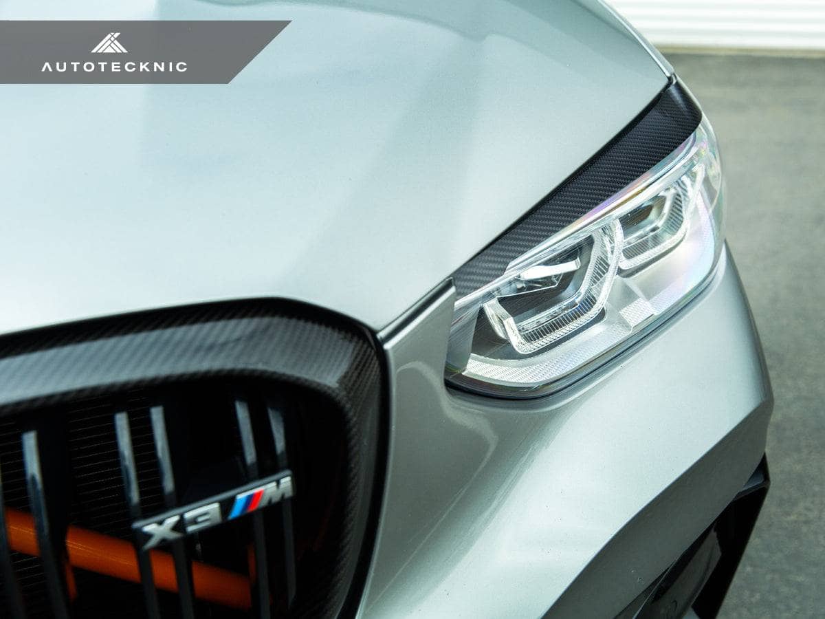 Kies-Motorsports AutoTecknic USA AutoTecknic Carbon Fiber Headlight Trim Set - F97 X3M | F98 X4M
