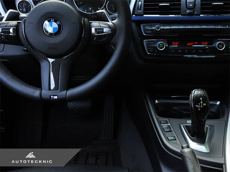 Kies-Motorsports AutoTecknic USA AutoTecknic Carbon Fiber M-Sport Steering Wheel Trim - F10 5-Series | F06/ F12/ F13 6-Series