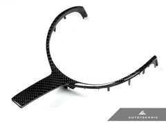 Kies-Motorsports AutoTecknic USA AutoTecknic Carbon Fiber M-Sport Steering Wheel Trim - F15 X5 | F16 X6