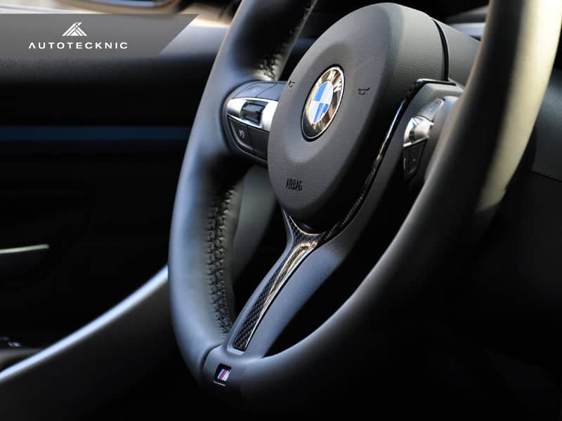 Kies-Motorsports AutoTecknic USA AutoTecknic Carbon Fiber M-Sport Steering Wheel Trim - F15 X5 | F16 X6