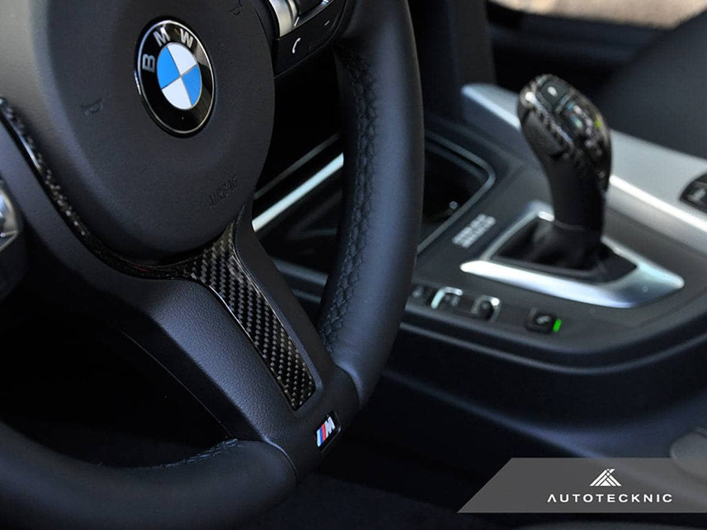 Kies-Motorsports AutoTecknic USA AutoTecknic Carbon Fiber M-Sport Steering Wheel Trim - F22 2-Series | F30 3-Series | F32 4-Series