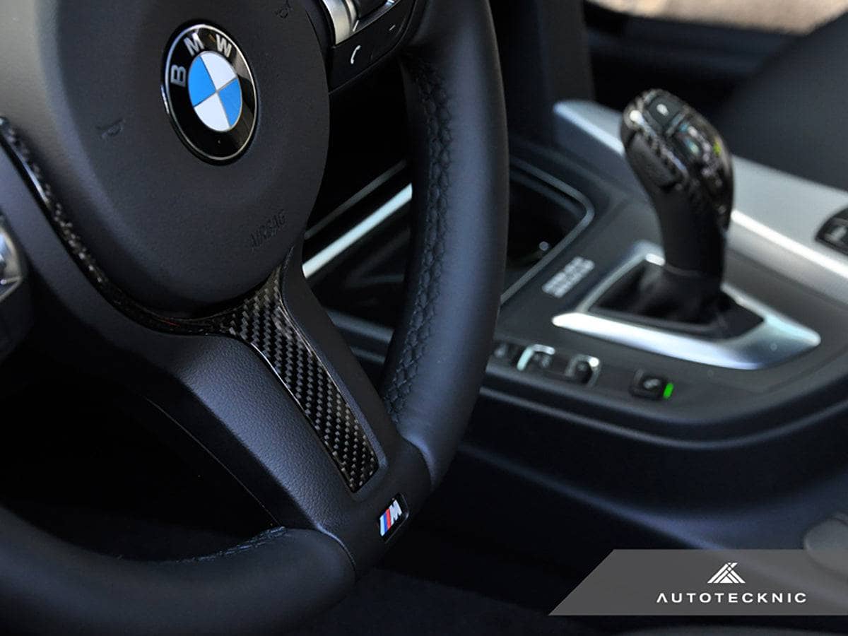 Kies-Motorsports AutoTecknic USA AutoTecknic Carbon Fiber M-Sport Steering Wheel Trim - F22 2-Series | F30 3-Series | F32 4-Series