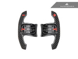 Kies-Motorsports AutoTecknic USA AutoTecknic Carbon Fiber Pole Position Shift Paddles - A90 Supra A90 Supra / Red Shift Indicators & Grip / Gloss Carbon Finish
