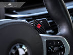 Kies-Motorsports AutoTecknic USA AutoTecknic Carbon Fiber Pole Position Shift Paddles - F96 X6M F96 X6M / Red Shift Indicators & Grip / Gloss Carbon Finish