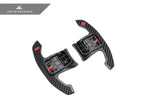 Kies-Motorsports AutoTecknic USA AutoTecknic Carbon Fiber Pole Position Shift Paddles - F96 X6M F96 X6M / Red Shift Indicators & Grip / Gloss Carbon Finish