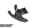 Kies-Motorsports AutoTecknic USA AutoTecknic Carbon Fiber Pole Position Shift Paddles - G14/ G15/ G16 8-Series G14/ G15/ G16 8-Series / Red Shift Indicators & Grip / Gloss Carbon Finish
