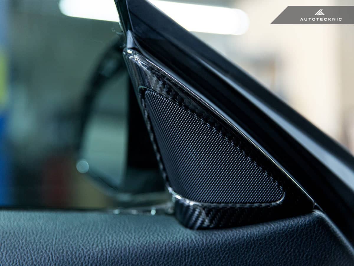 Kies-Motorsports AutoTecknic USA AutoTecknic Carbon Fiber Speaker Tweeter Cover - F82/ F83 M4