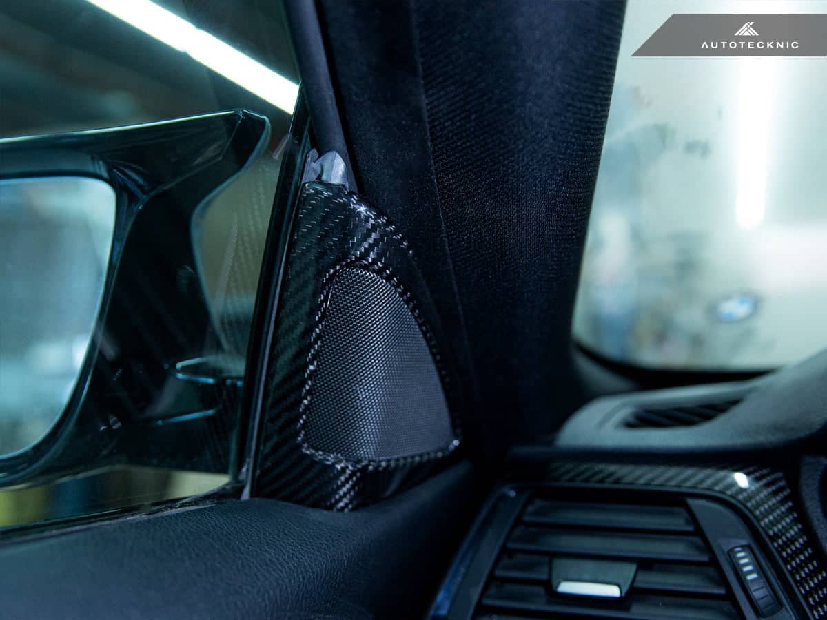 Kies-Motorsports AutoTecknic USA AutoTecknic Carbon Fiber Speaker Tweeter Cover - F82/ F83 M4 Main image