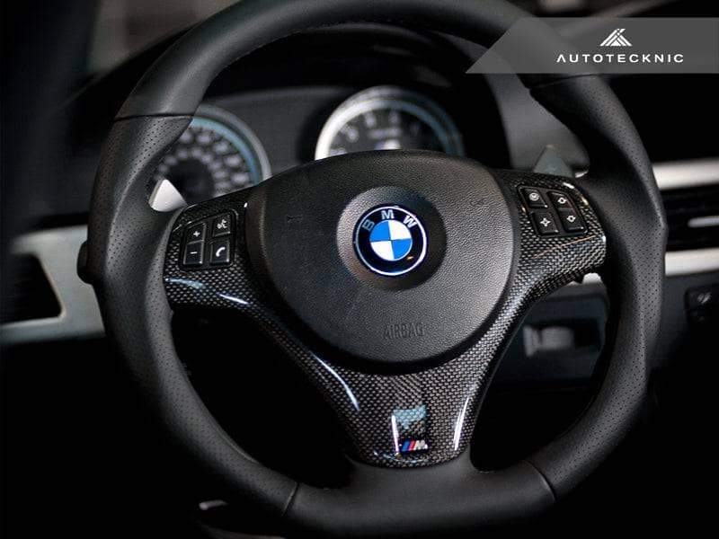 Kies-Motorsports AutoTecknic USA AutoTecknic Carbon Fiber Steering Wheel Trim - E9X M3 | E82 1M Coupe