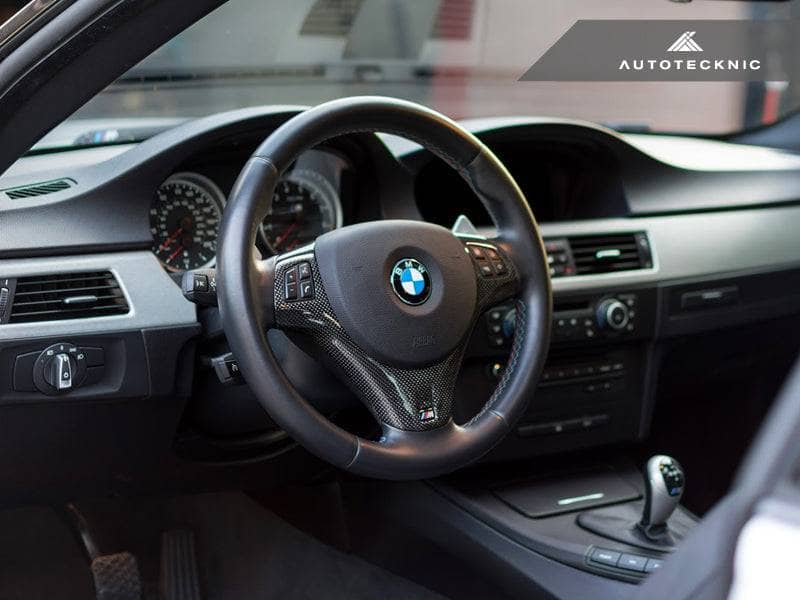 Kies-Motorsports AutoTecknic USA AutoTecknic Carbon Fiber Steering Wheel Trim - E9X M3 | E82 1M Coupe