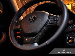 Kies-Motorsports AutoTecknic USA AutoTecknic Carbon Fiber Steering Wheel Trim - F20 1-Series | F22 2-Series | F30/ F34 3-Series | F32/ F36 4-Series