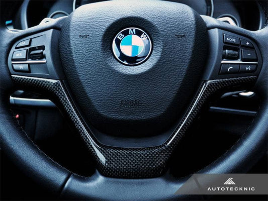 Kies-Motorsports AutoTecknic USA AutoTecknic Carbon Fiber Steering Wheel Trim - F25 X3 | F26 X4 | F15 X5 | F16 X6