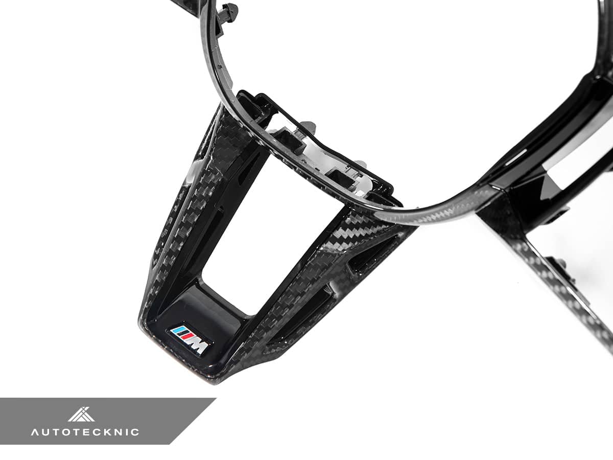 Kies-Motorsports AutoTecknic USA AutoTecknic Carbon Fiber Steering Wheel Trim - G90/ G99 M5