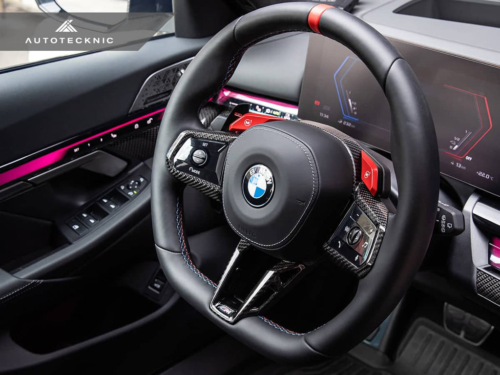 Kies-Motorsports AutoTecknic USA AutoTecknic Carbon Fiber Steering Wheel Trim - G90/ G99 M5