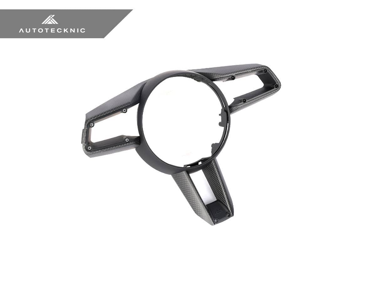 Kies-Motorsports AutoTecknic USA AutoTecknic Carbon Fiber Steering Wheel Trim - Porsche 992 Models Main image