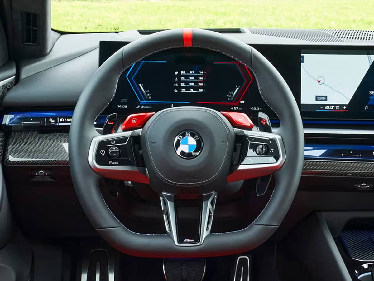 Kies-Motorsports AutoTecknic USA AutoTecknic Carbon Fiber V2 Pole Position Shift Paddles - G9X M5 & More 2024-Up Red Shift Indicators & Grip / Gloss Carbon Finish
