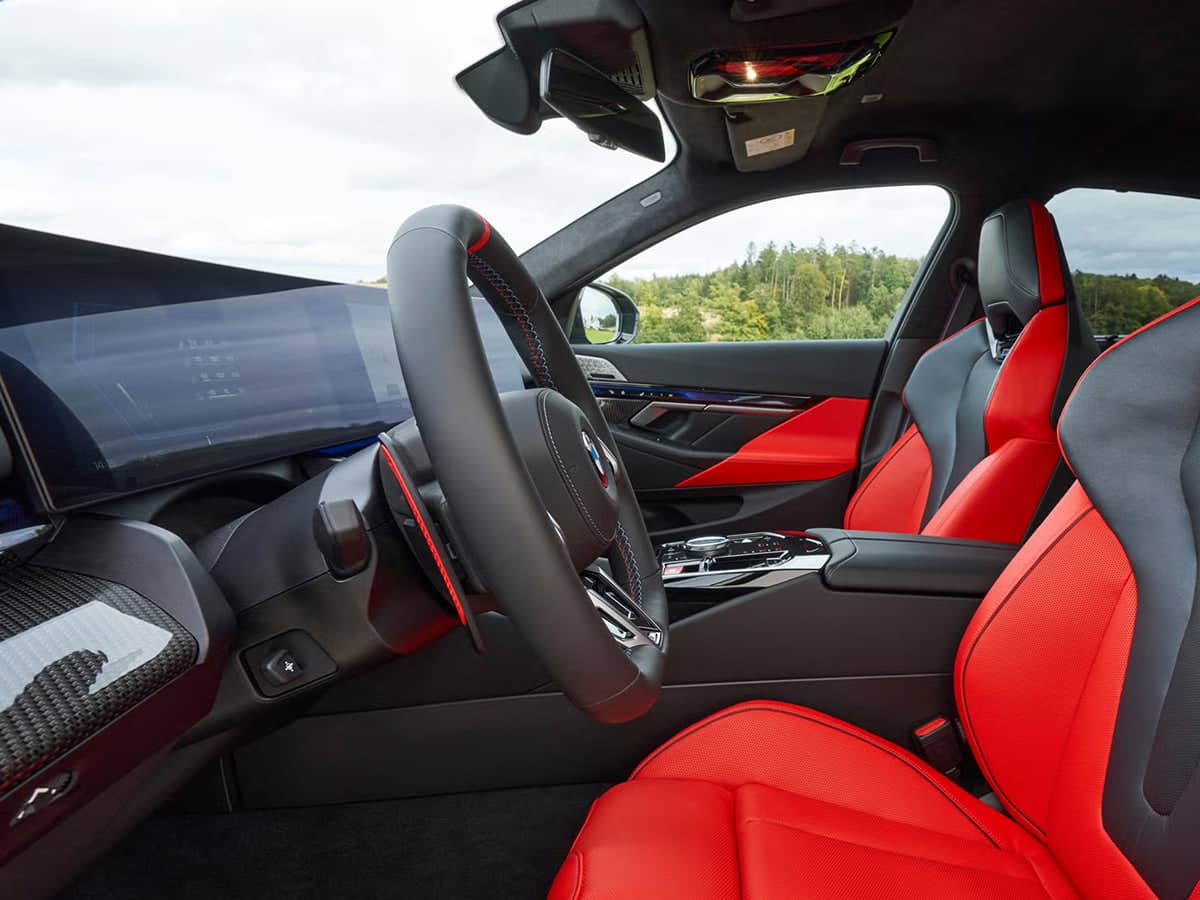 Kies-Motorsports AutoTecknic USA AutoTecknic Carbon Fiber V2 Pole Position Shift Paddles - G9X M5 & More 2024-Up Red Shift Indicators & Grip / Gloss Carbon Finish