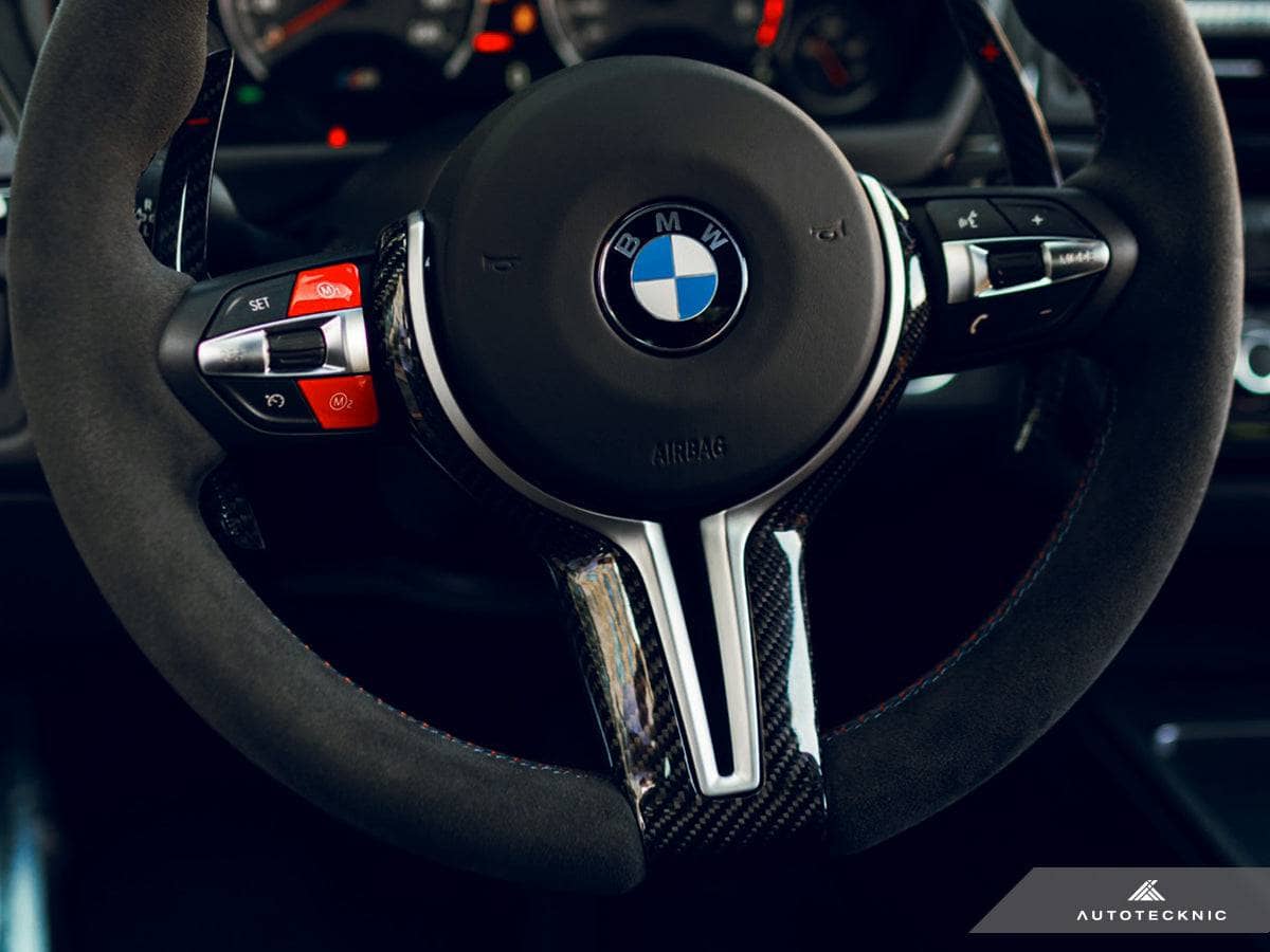Kies-Motorsports AutoTecknic USA AutoTecknic Carbon Outer Steering Wheel Trim - F-Chassis M Vehicles