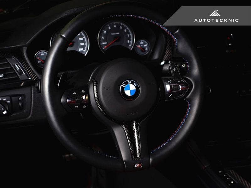 AutoTecknic Carbon Steering Wheel Trim - BMW F87 M2 | F80 M3 | F82/ F83 M4 | F10 M5 LCI | F06/ F12/ F13 M6 Secondary image