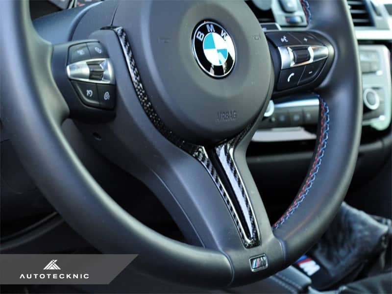 AutoTecknic Carbon Steering Wheel Trim - BMW F87 M2 | F80 M3 | F82/ F83 M4 | F10 M5 LCI | F06/ F12/ F13 M6 Secondary image