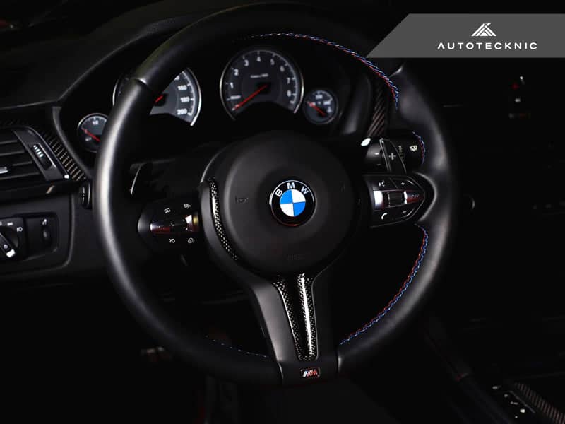 Kies-Motorsports AutoTecknic USA AutoTecknic Carbon Steering Wheel Trim - F87 M2 | F80 M3 | F82/ F83 M4 | F10 M5 LCI | F06/ F12/ F13 M6 Main image