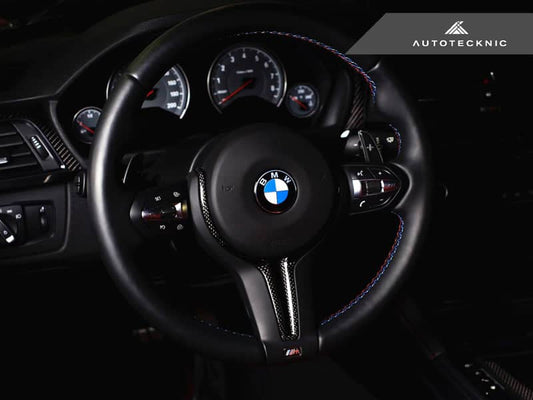 Kies-Motorsports AutoTecknic USA AutoTecknic Carbon Steering Wheel Trim - F87 M2 | F80 M3 | F82/ F83 M4 | F10 M5 LCI | F06/ F12/ F13 M6