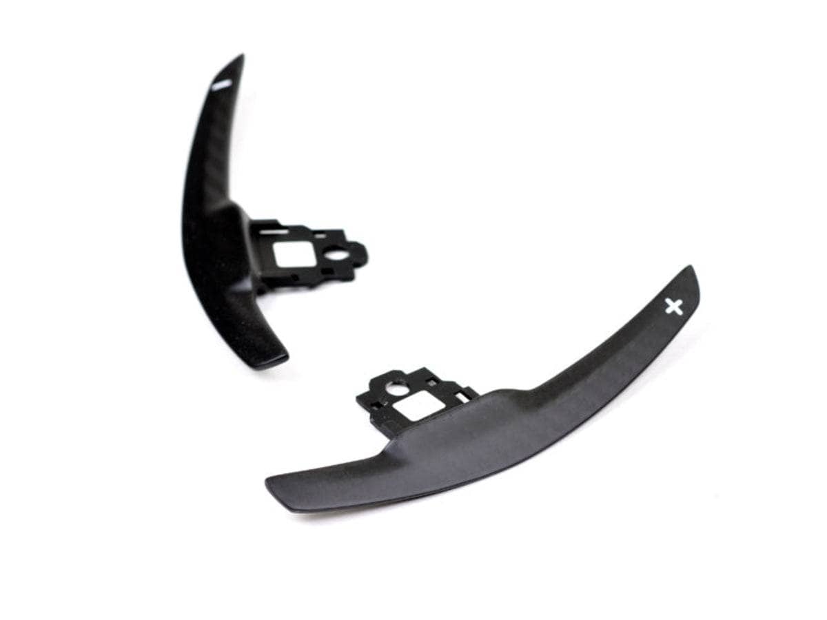 Kies-Motorsports AutoTecknic USA AutoTecknic Competition Shift Paddles - BMW F06/ F12/ F13 M6 Dry Carbon (Battle Version) Matte Finish with White Shift Indicators