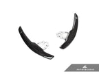 Kies-Motorsports AutoTecknic USA AutoTecknic Competition Shift Paddles - F06/ F12/ F13 6-Series Gloss Carbon - White Indicator