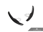 Kies-Motorsports AutoTecknic USA AutoTecknic Competition Shift Paddles - F22 2-Series Gloss Carbon - White Indicator