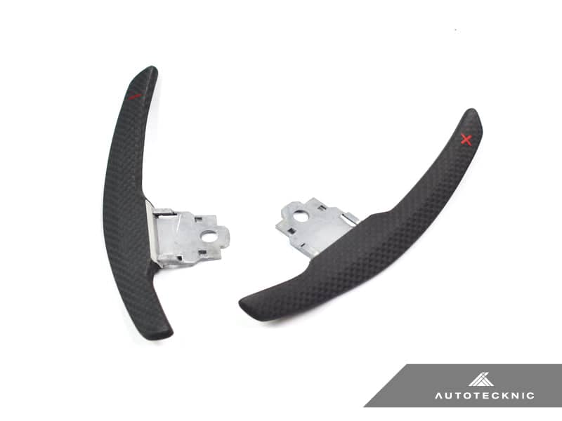 Kies-Motorsports AutoTecknic USA AutoTecknic Competition Shift Paddles - F22 2-Series Matte Carbon - Red Indicator