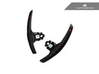 Kies-Motorsports AutoTecknic USA AutoTecknic Competition Shift Paddles - F30/ F31 3-Series Dry Carbon (Battle Version) Gloss Finish with Red Shift Indicators