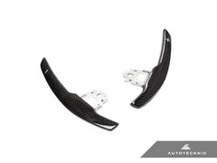 Kies-Motorsports AutoTecknic USA AutoTecknic Competition Shift Paddles - F30/ F31 3-Series Gloss Carbon - White Indicator