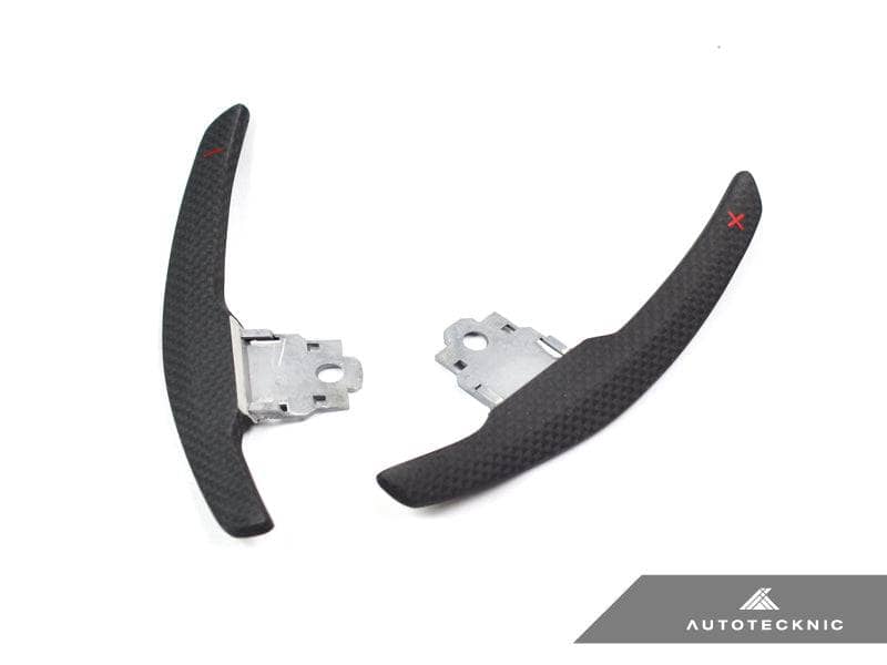 Kies-Motorsports AutoTecknic USA AutoTecknic Competition Shift Paddles - F30/ F31 3-Series Matte Carbon - Red Indicator