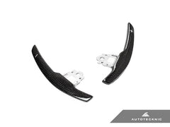 Kies-Motorsports AutoTecknic USA AutoTecknic Competition Shift Paddles - F80 M3 | F82/ F83 M4 Gloss Carbon - White Indicator