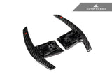 Kies-Motorsports AutoTecknic USA AutoTecknic Dry Carbon Battle Version Shift Paddles - A90 Supra 2020-Up A90 Supra / Dry Carbon with Red Shift Indicators / Gloss Carbon Finish