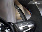 Kies-Motorsports AutoTecknic USA AutoTecknic Dry Carbon Battle Version Shift Paddles - BMW F87 M2 | F80 M3 | F82/ F83 M4 | F10 M5 LCI | F06/ F12/ F13 M6 | F85 X5M | F86 X6M Dry Carbon (Battle Version) Matte Finish + White Indicator