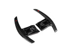 Kies-Motorsports AutoTecknic USA AutoTecknic Dry Carbon Battle Version Shift Paddles - BMW G87 M2 G87 M2 / Red Shift Indicators / Gloss Carbon Finish