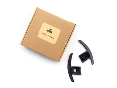 Kies-Motorsports AutoTecknic USA AutoTecknic Dry Carbon Battle Version Shift Paddles - G22 4-Series G22 4-Series / Red Shift Indicators / Matte Carbon Finish