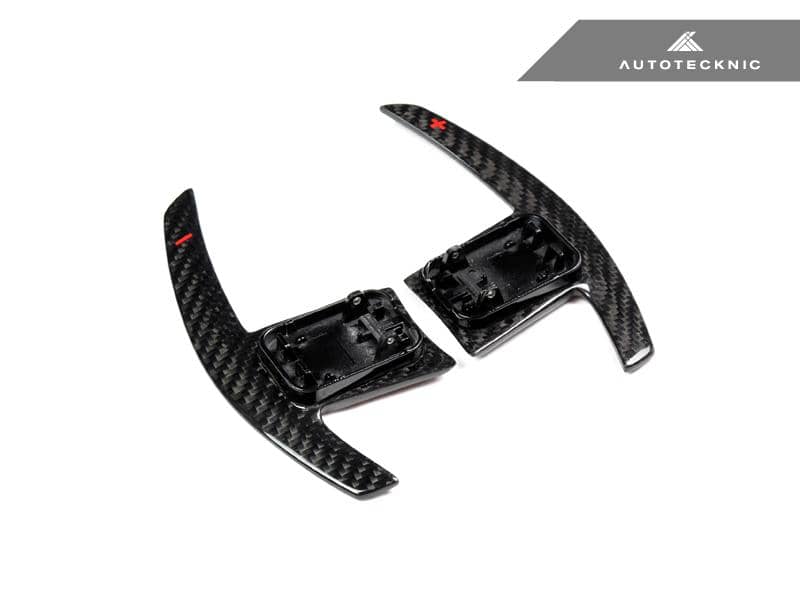 Kies-Motorsports AutoTecknic USA AutoTecknic Dry Carbon Battle Version Shift Paddles - G42 2-Series Coupe G42 2-Series Coupe / Red Shift Indicators / Gloss Carbon Finish