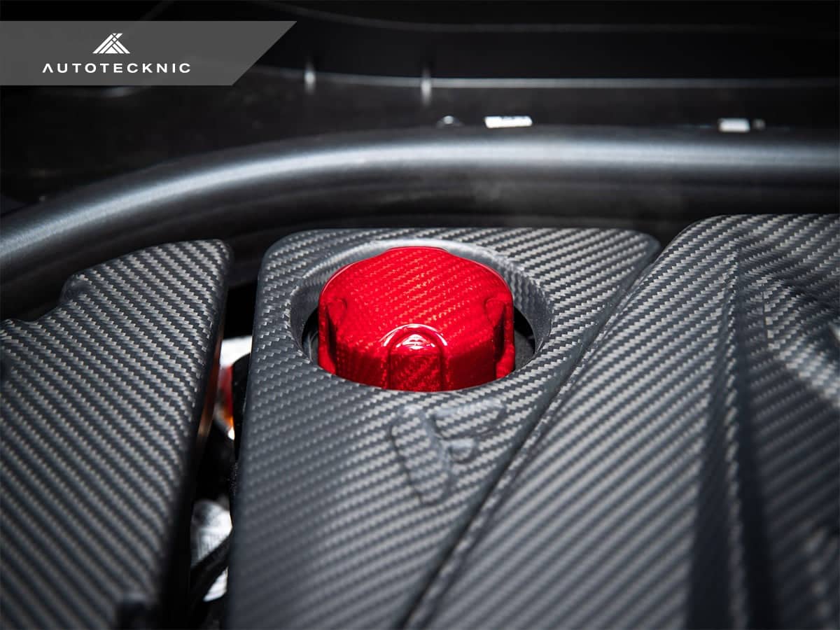 Kies-Motorsports AutoTecknic USA AutoTecknic Dry Carbon Charge Cooler Tank Cap Cover - F95 X5M | F96 X6M