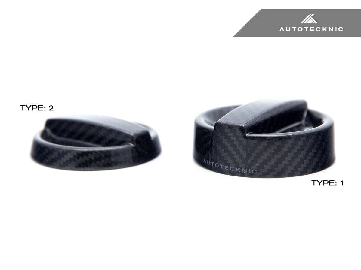Kies-Motorsports AutoTecknic USA AutoTecknic Dry Carbon Competition Oil Cap Cover - F45 2-Series Active Tourer Black Carbon - 3K Twill Weave (2X2) / Type 1 / No